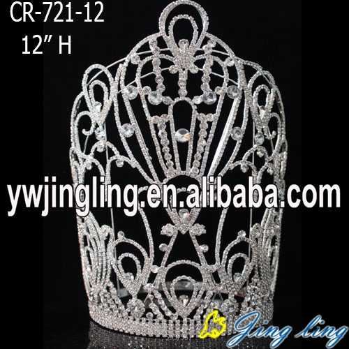 10" Big Tall Rhinestone Crowns For Sale