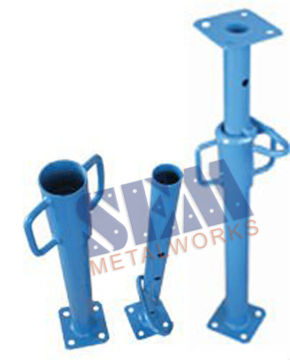 Blue Powder Coated Scaffold Props , 2500mm - 4500mm Length Light Duty Shoring Props