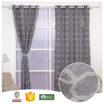 Most Popular Famous Brand Circle Gray Jacquard Curtain