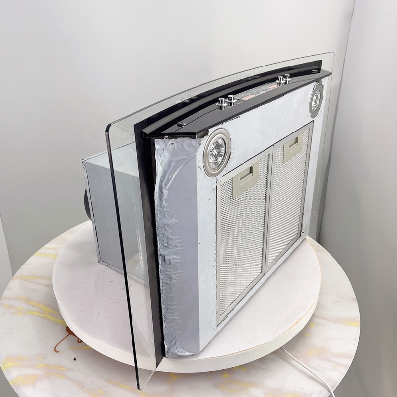 Customize Logo 180w/220V Certified Cone Shape  Exported Communal Wall Mounted Kitchens Cooker Hood