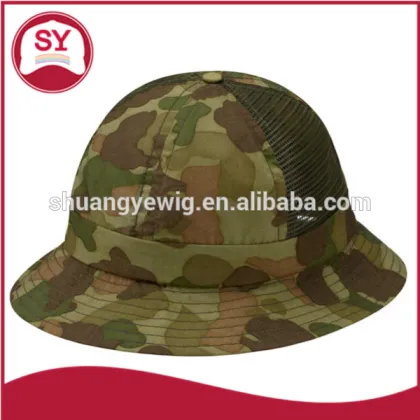 100% cotton bucket hat / two tone brim fisherman bucket hat