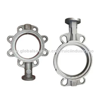 Custom cast iron LUG transmission hydraulic butterfly valve body