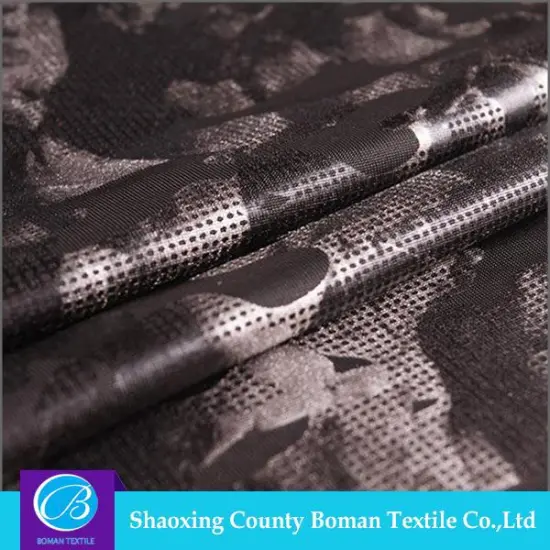 Textile supplier High quality Soft Print gold foiled fabric