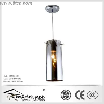 smoke grey glass pendant lamp