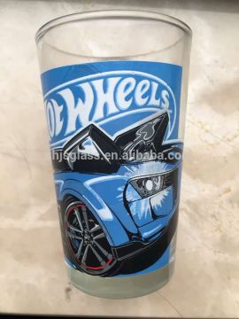 7oz hot sell tumbler drinking glass cup with car printing