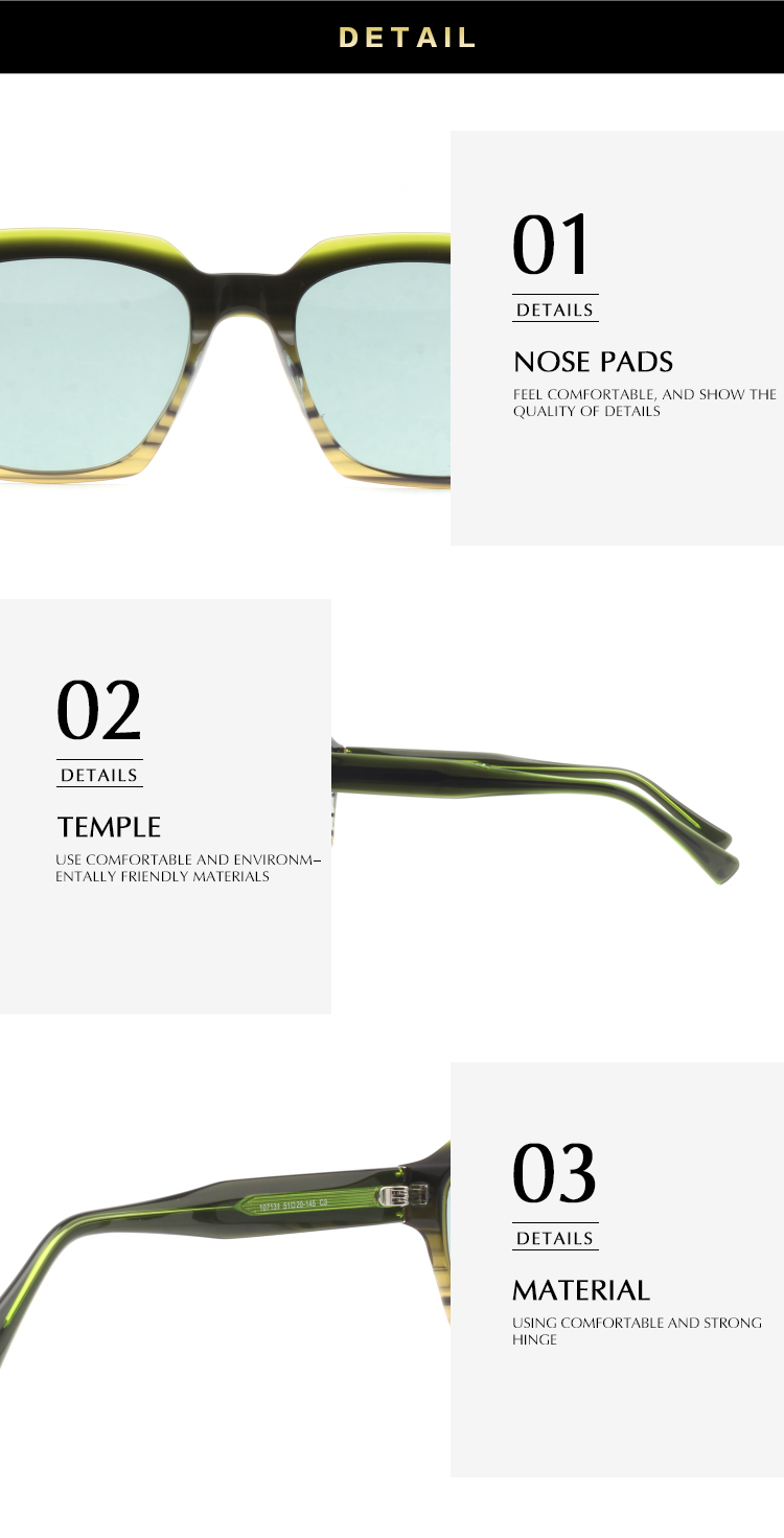 Fashion UV400 Acetate Polarized Sunglasses