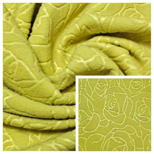 100% Polyester Polar Fleece with Flower Emboss fabric