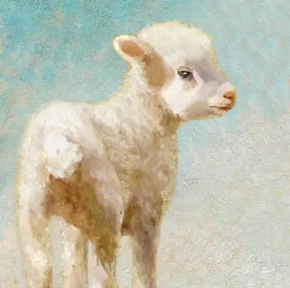 Dreamy Lamb Canvas Print Sheep Art Print