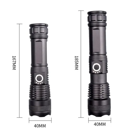 Bestselling Rechargeable Waterproof LED Tactical Flashlight with XHP50 Chip and High Lumen Output