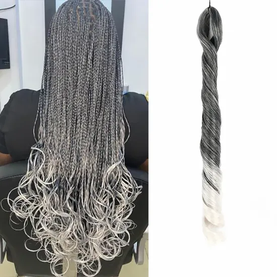 Julianna 150G 75G French Curl Silky Extensions Bundles Loose Wavy Curls Ombre Synthetic Hair Loose Wave Curly Braiding Hair