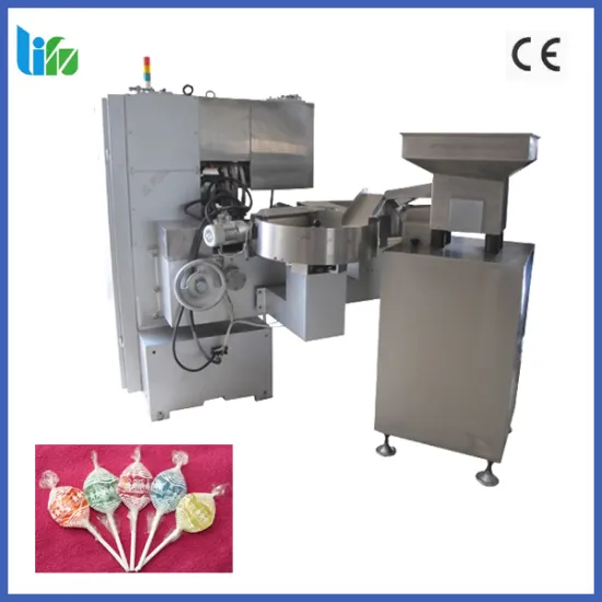Automatic lollipop packing double twist machine