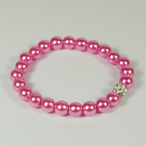 2018 Mode Pink Pearl Bracelet untuk Girls