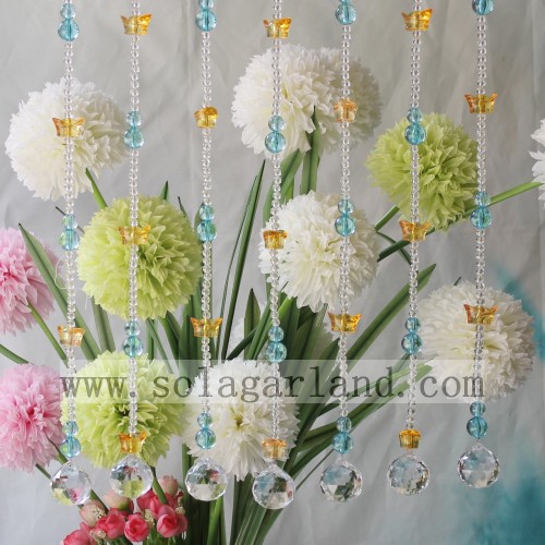 Acrylic Crystal Gold Ingot Style Beaded Curtains