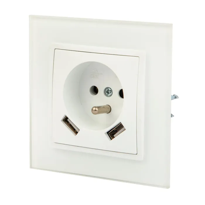 Tipe Listrik Perancis dengan 2 USB F8610