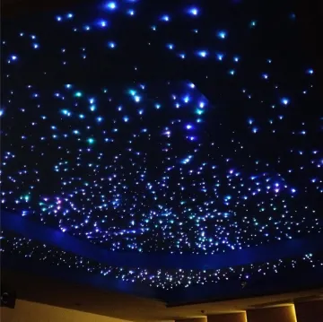 Black Contemporary Acoustic Panel RGB Star Light Ceiling for Bedroom