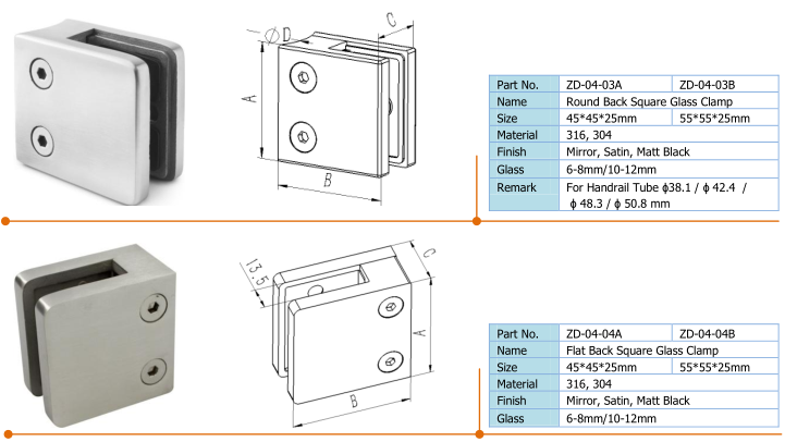 New Design Metal Steel Wall Mount Clamp