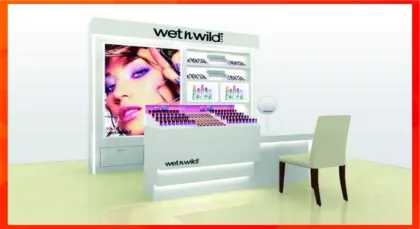 new product makeup case or mac lipstick display rack and nail polish display shelf of shop counter design