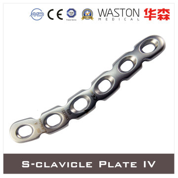 S-Clavicle Plate IV Made of Titanium or Stainless Steel(Ti/Ss