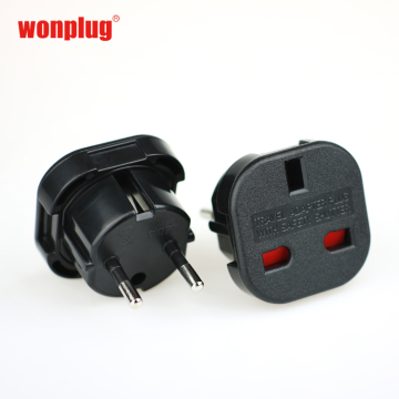 Mini Portable 3pin UK to EU Plug Adapter - Universal Travel Power Plug from England to Europe