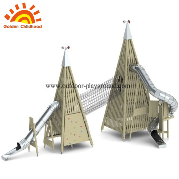 HPL-Spielplatzturm mit Röhrenrutsche