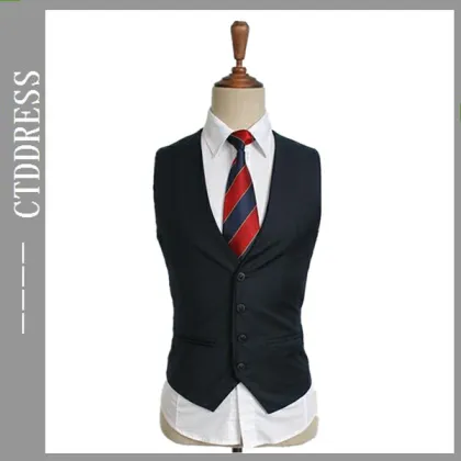 top brand black 100%wool sleeveless mens vest & waistcoats