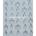 Ghirlanda di perline decorative in cristallo acrilico ovale e fiocco di neve per le vacanze