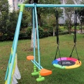 Alto Calidad Al aire libre 6-Estación Niños Jardín Asiento Swing
