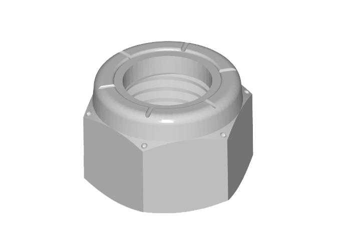 Standard Self Locking Hex Nut With Nylon Insert