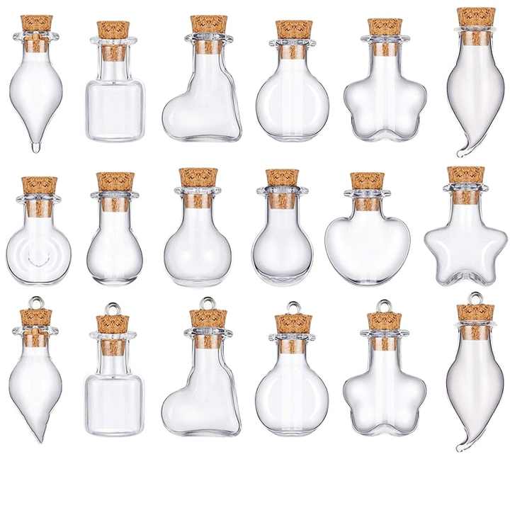 Botella de glas de vidrio de bricolaje a la deriva de la botella de deseos