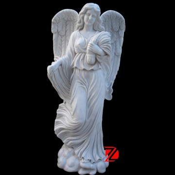 Big white angel wings sculpture