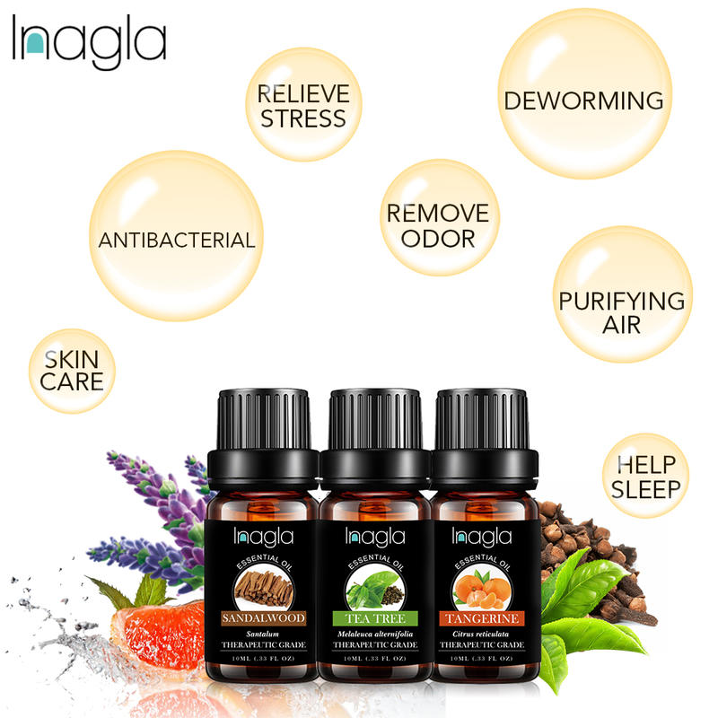 Inagla Lavender Essential Oil Pure Natural 10ML Pure Essential Oils Aromatherapy Diffusers Oil Relieve Stress Home Air Care