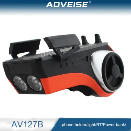 outdoor cycling accessories bike accessory mobile phone holder with 4400 mAh power bank AV127B[AOVEISE]