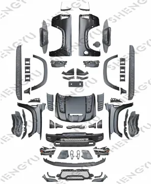 Auto Body Systems Conversion Kit for Dodge RAM 1500 19-23 to TRX: Front Bumper, Fenders, Hood, Headlights, Pedals, Eyebrows