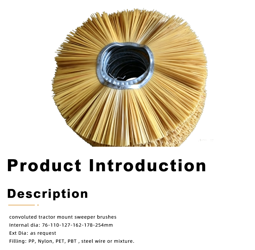 convoluted tractor mount sweeper brushes x