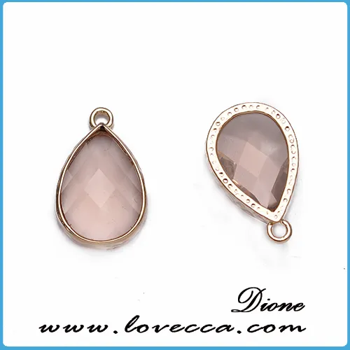 Wholesale pendants charms square glass gemstone necklace