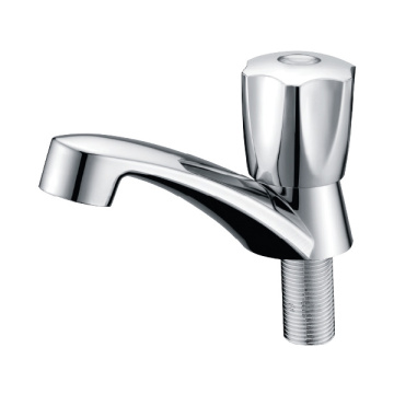 chrome cold water deck mounted basin water tap