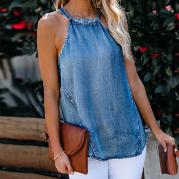 Halterneck Tie Off The Shoulder Vest