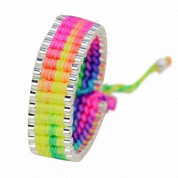 Friendship bracelet, hot selling, small orders accepted. mixed colors