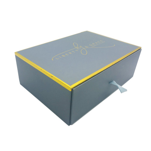 drawer gift packaging box with lint