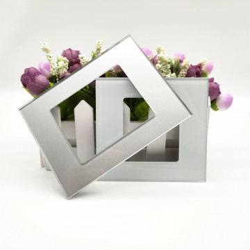 Customized Tempered Glass Wall Socket Panels - 1mm to 6mm Silver Printed Frames