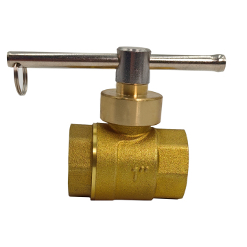 Valvola a sfera di ottone con blocco chiave - filo femmina/femmina per acqua, petrolio, gas