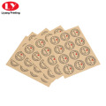 Custom Logo Printed Kraft Paper Brown Sticker