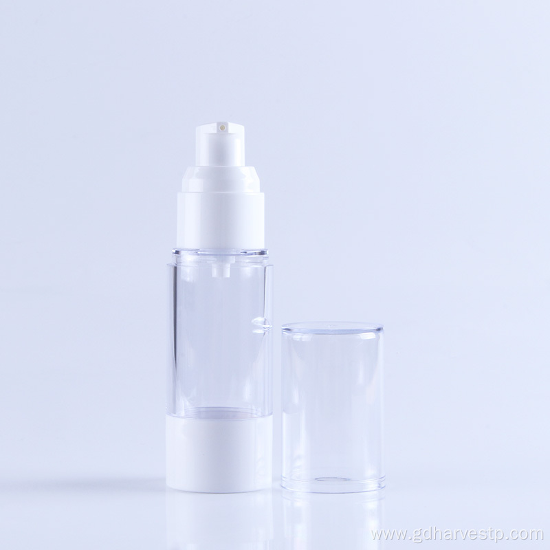 Cosmetic Skincare 30ml 50ml Airless Bottle White Pump