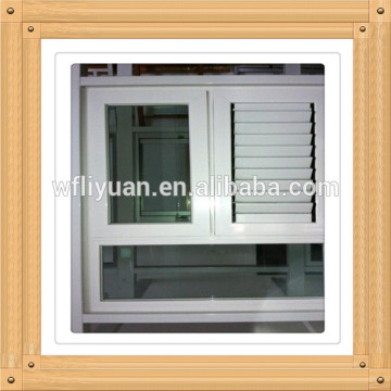 pvc window with shutters/upvc shutter window/upvc sliding window