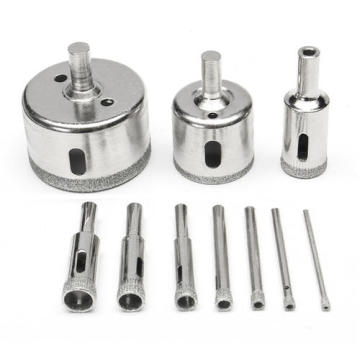 Diamond mining tile drill bits