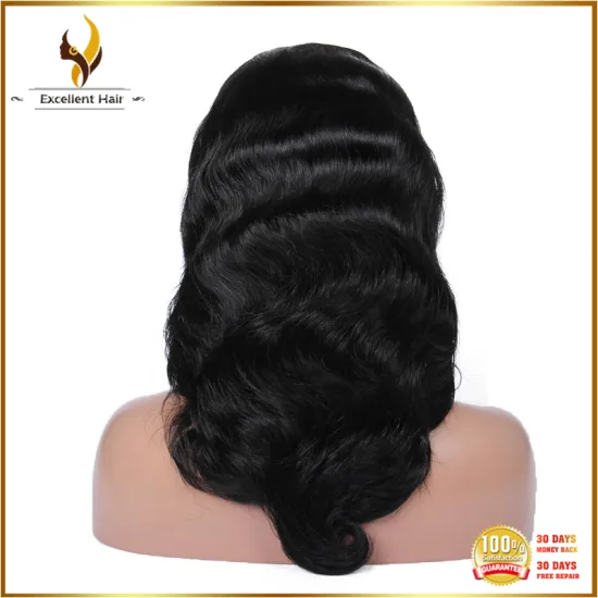 Best selling products 150% density peruvian body wave thick human hair full lace wig in america
