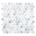 Honeycomb Mosaic Glass Art White Tile Hexagon Mosaics