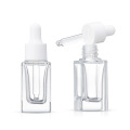 15ml Thick Bottom Clear Square Glass Dropper Bottles