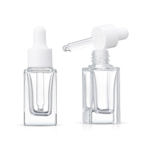 15ml qalin pastki qismli tekis kvadrat stakan tomchi idishlari
