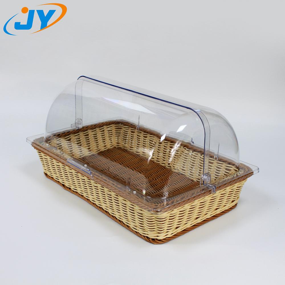 rectangular Bread storage basket with PC food cover